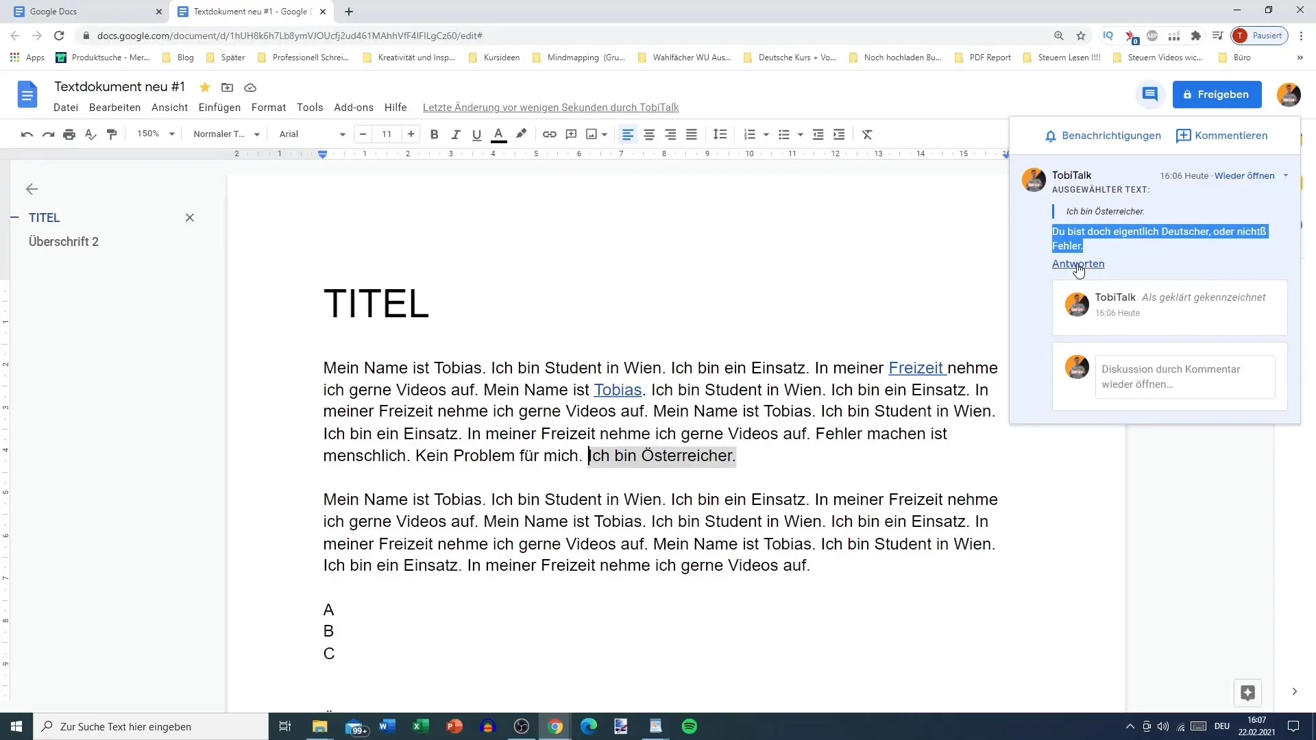 Beginilah cara menambahkan komentar di Google Docs