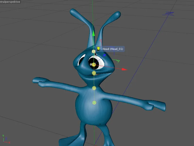 Novo no lançamento 13 - Rigging de um alienígena com um modelo de personagem