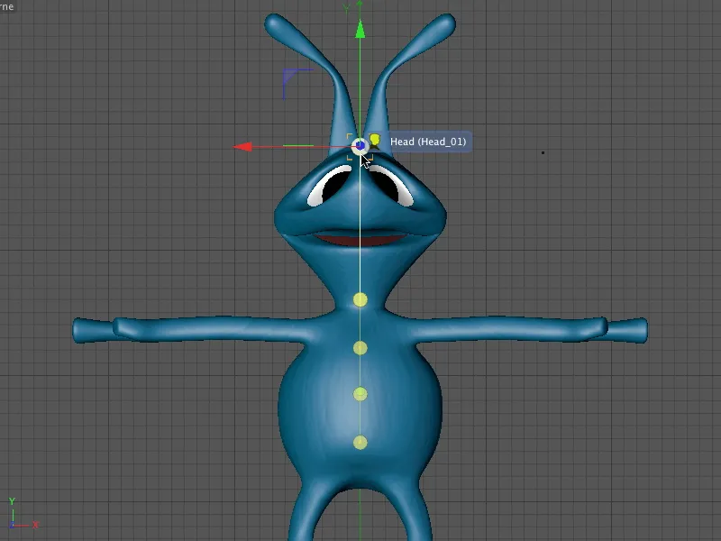 Novidade no lançamento 13 - Rigging de um alienígena com um modelo de personagem.