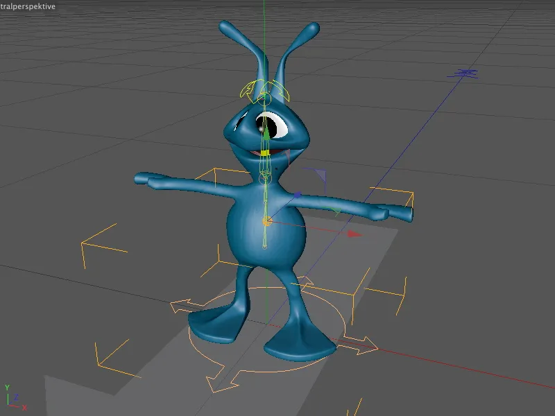 Novidade no lançamento 13 - Rigging de um alien com um modelo de personagem.