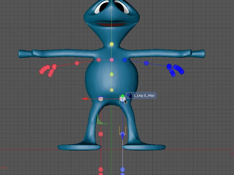 Novo no lançamento 13 - Rigging de um alienígena com um modelo de personagem