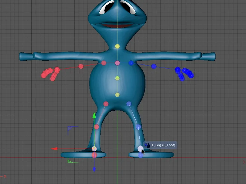 Novo no lançamento 13 - Rigging de um alienígena com um modelo de personagem