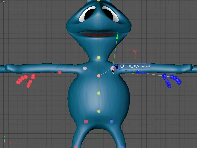 Novidades no lançamento 13 - Rigging de um alienígena com um modelo de personagem