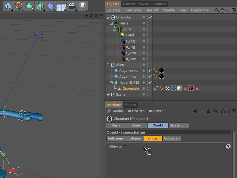 New in Release 13 - Rigging an alien with a character template