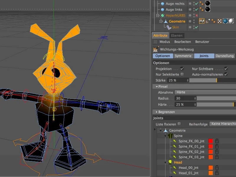 Novidade no Release 13 - Rigging de um Alien com um modelo de personagem.