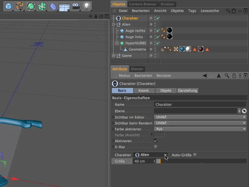 New in Release 13 - Rigging an alien with a character template