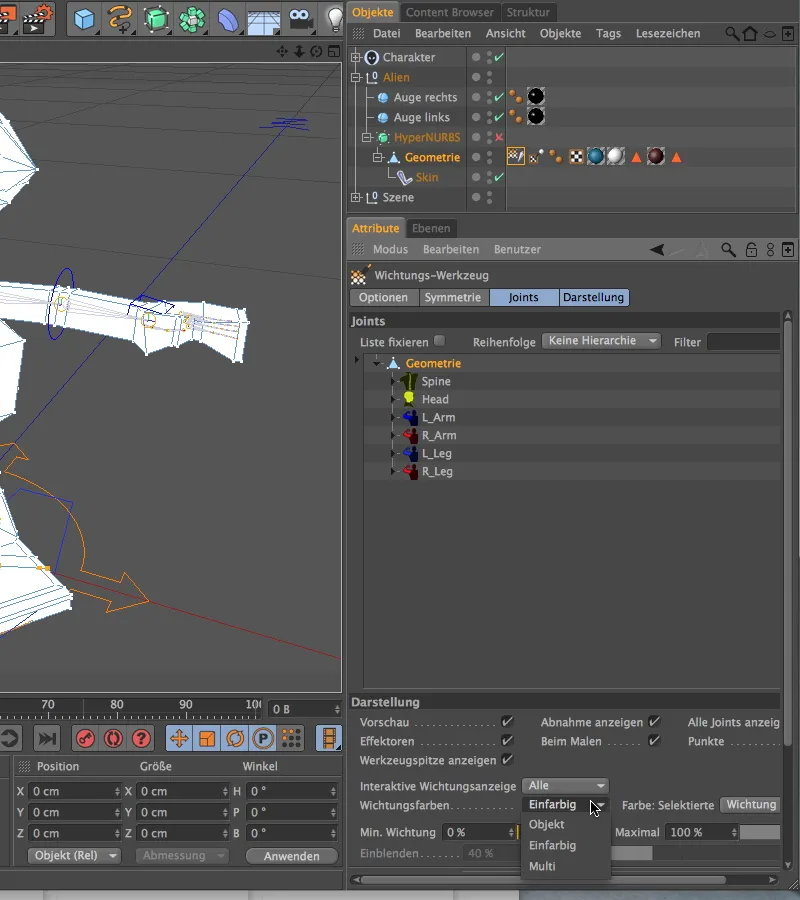 Novidade no Release 13 - Rigging de um alienígena com um modelo de personagem