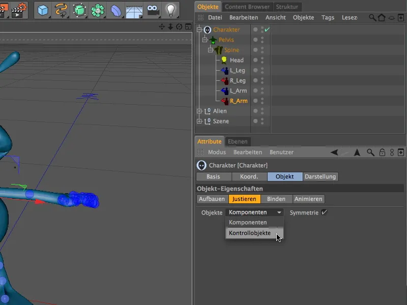 New in Release 13 - Rigging an alien with a character template