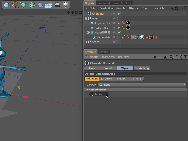 New in Release 13 - Rigging an alien with a character template