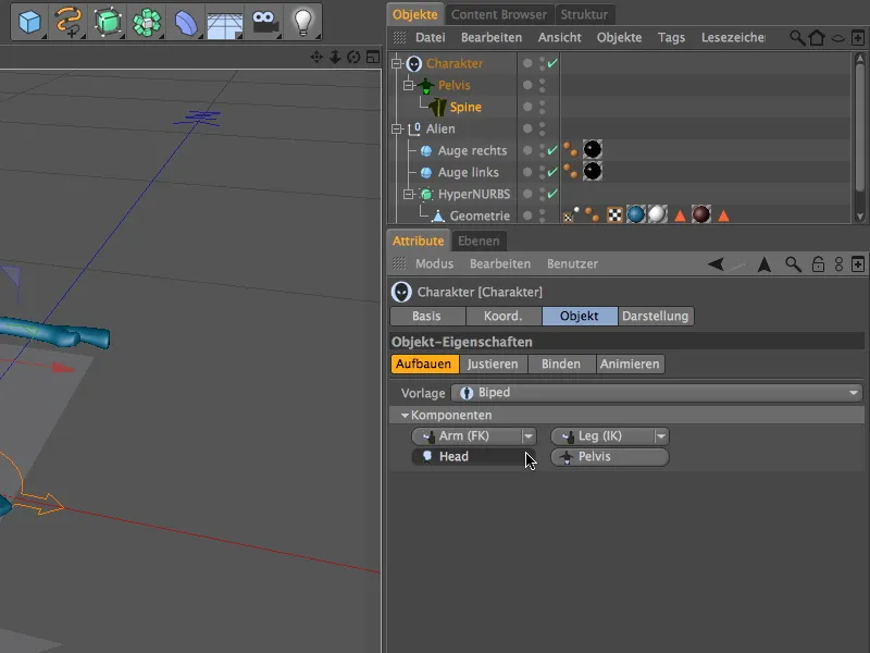 New in Release 13 - Rigging an alien with a character template