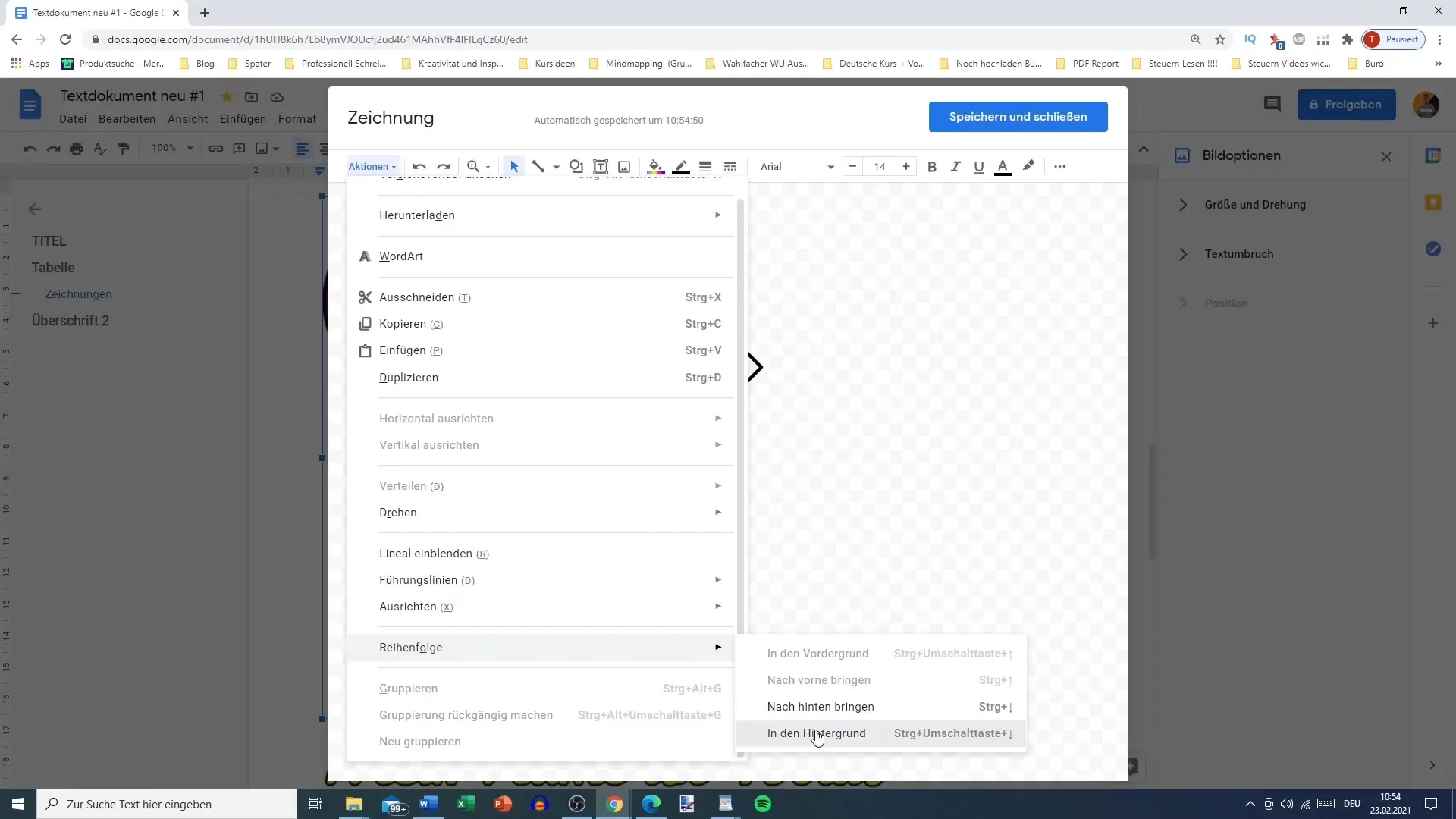 Mengatur dan mendesain kolom teks di Google Docs