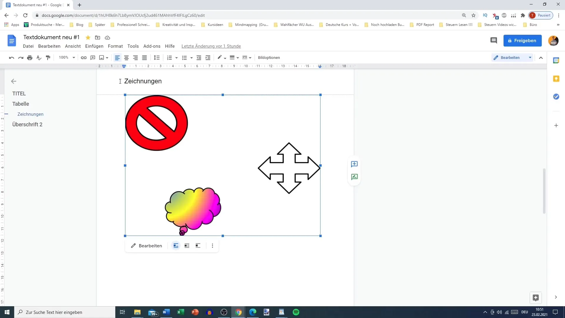 Ordne og design tekstfeltene i Google Docs