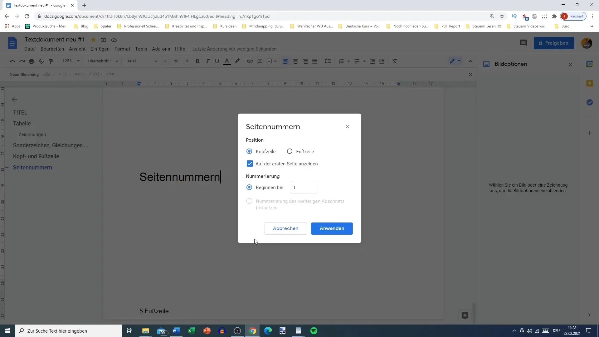 Gjør sidenummereringen enklere i Google Docs