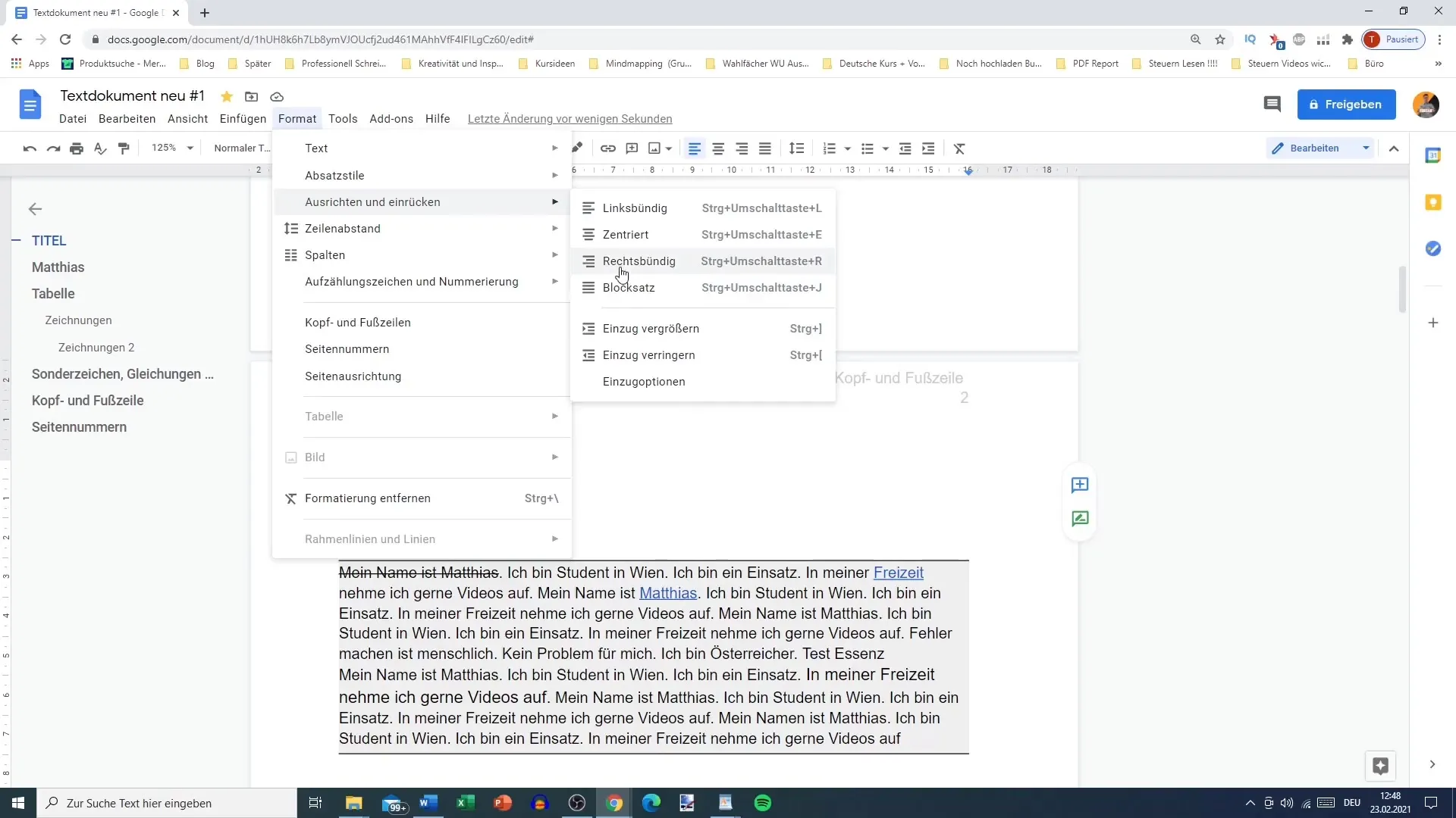 Pengaturan format teks profesional di Google Docs