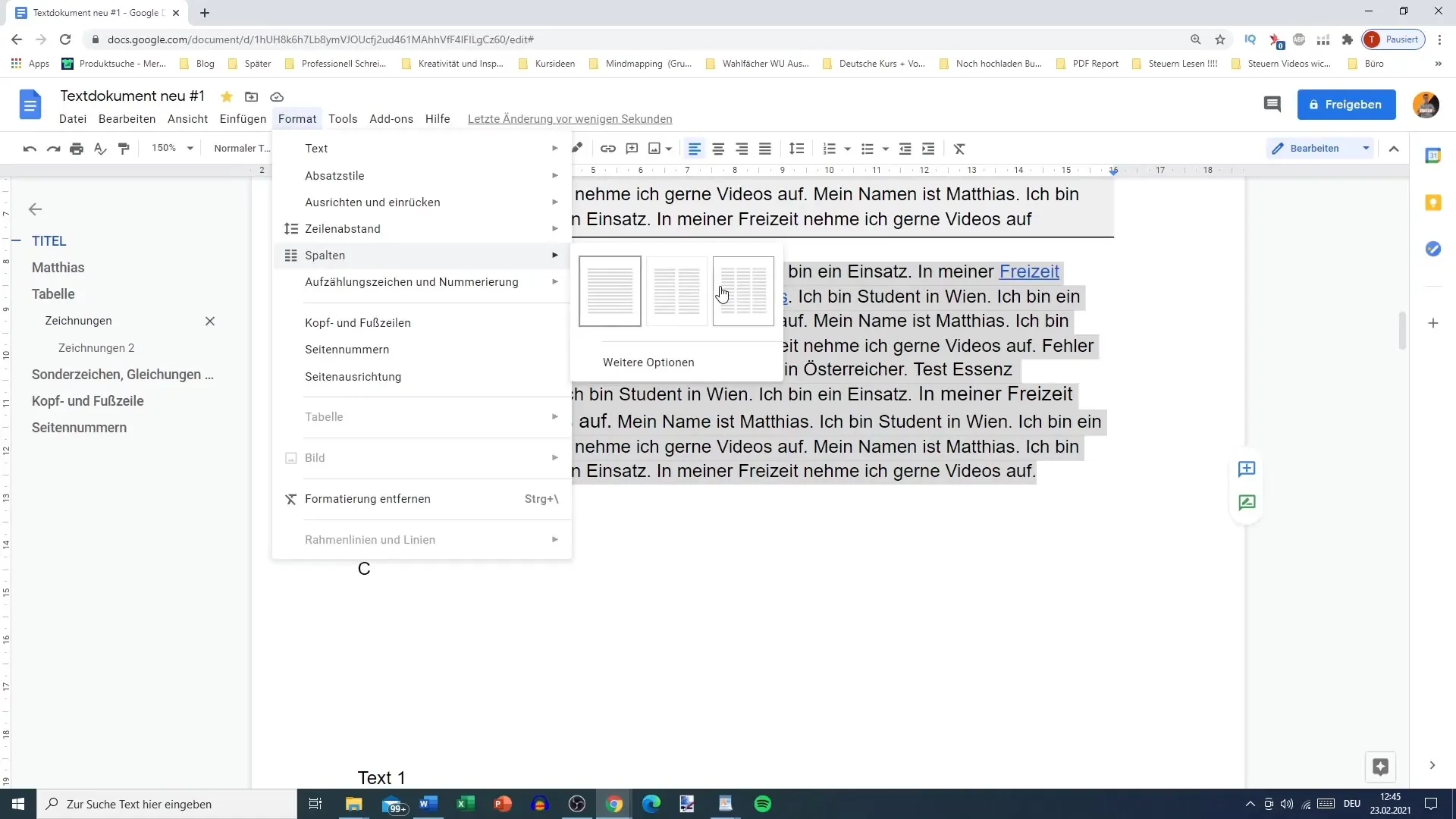 Pengaturan format teks profesional di Google Docs