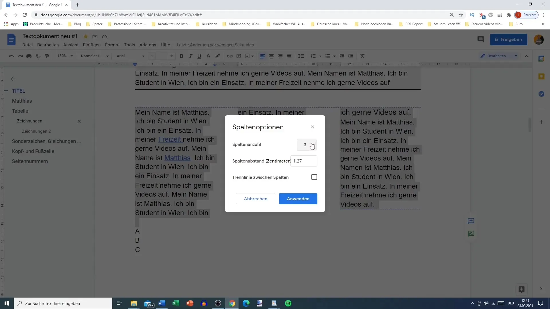 Pengaturan format teks profesional di Google Docs