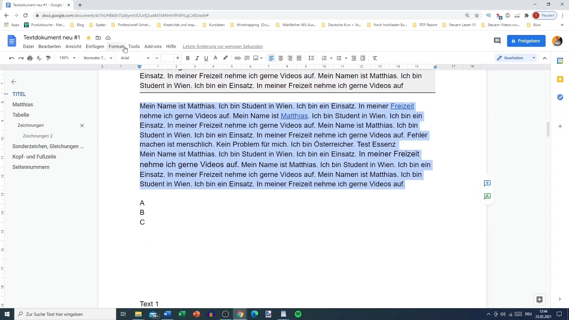 Mise en forme de texte professionnelle dans Google Docs