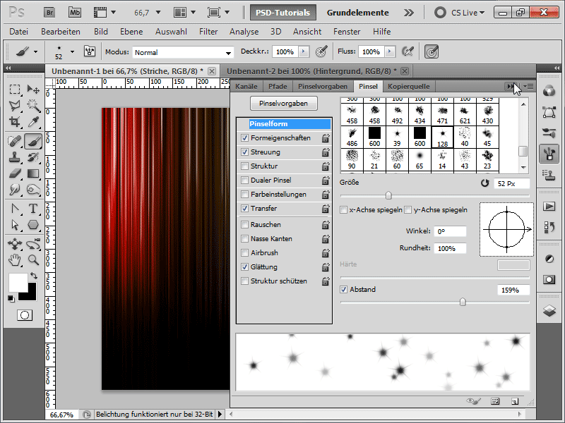 Riscas com estrelas brilhantes + texto com brilho de estrela