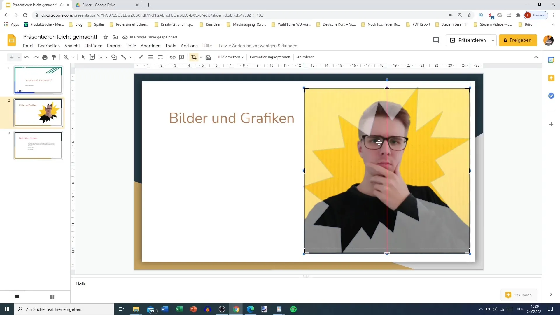 Tipps zur Bearbeitung von Bildern in Google Slides