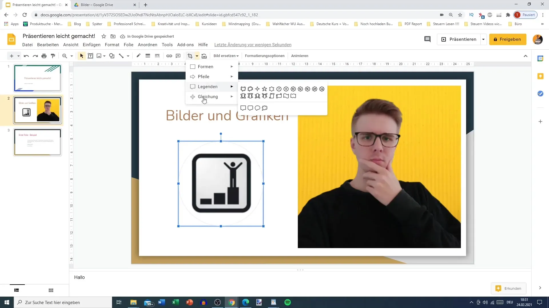 Tipps zur Bearbeitung von Bildern in Google Slides