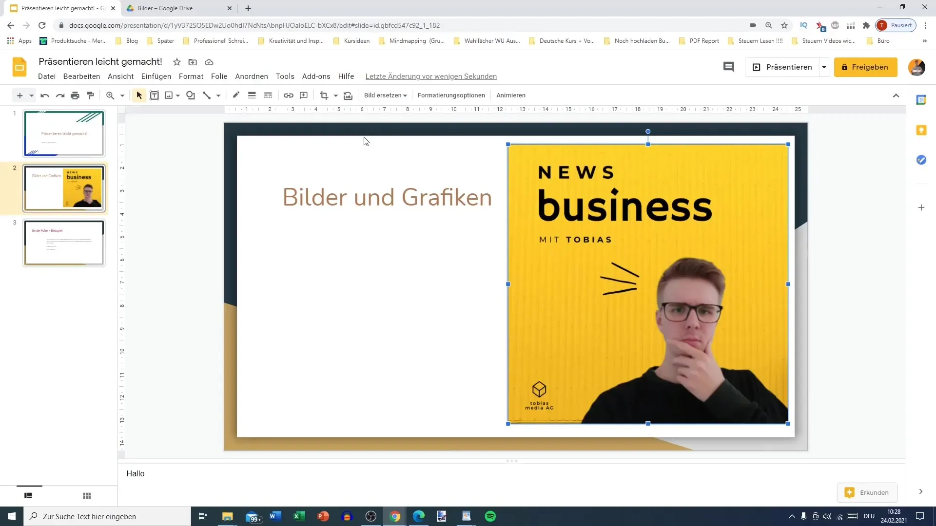 Conseils pour éditer des images dans Google Slides