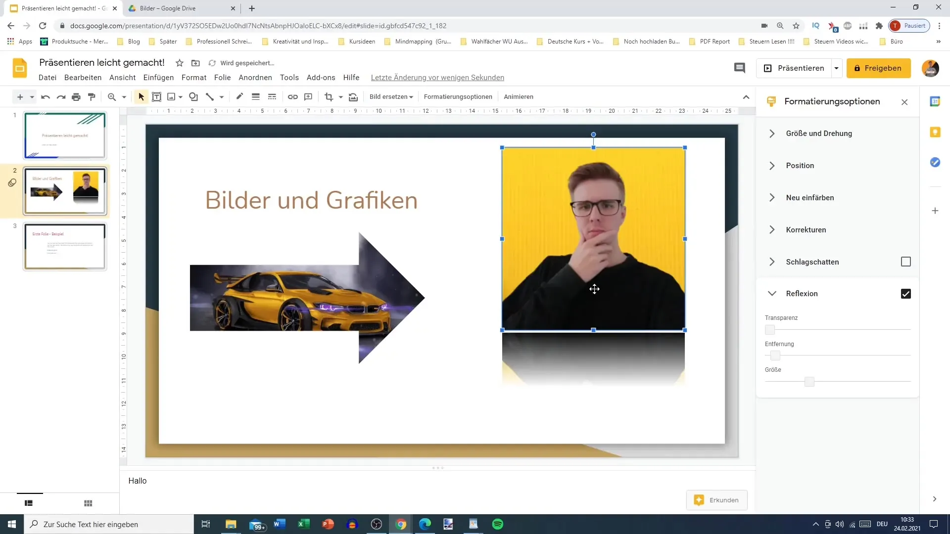 Tipps zur Bearbeitung von Bildern in Google Slides