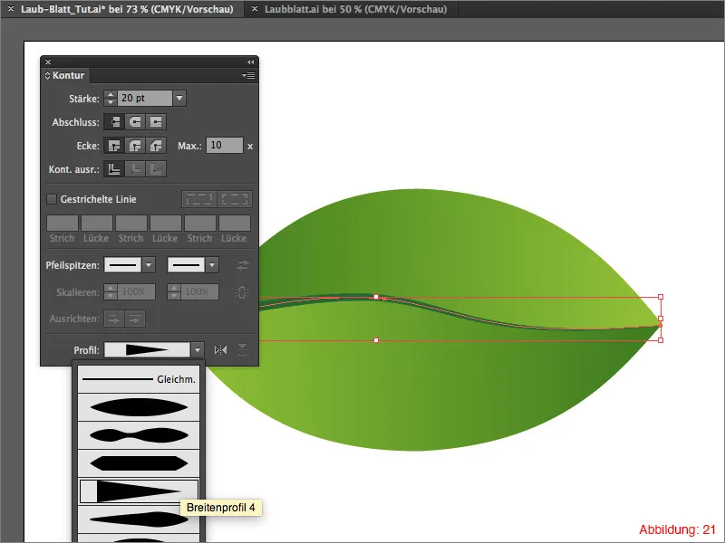 Créer une feuille - Adobe Illustrator