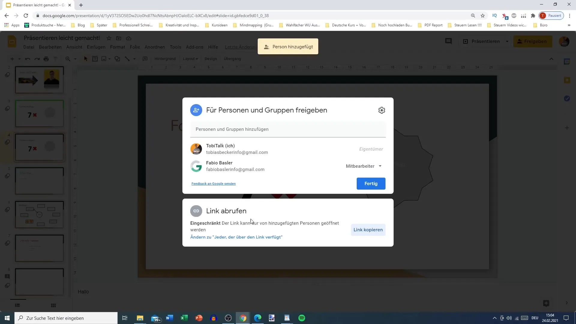 Print and share Google Slides presentation effectively