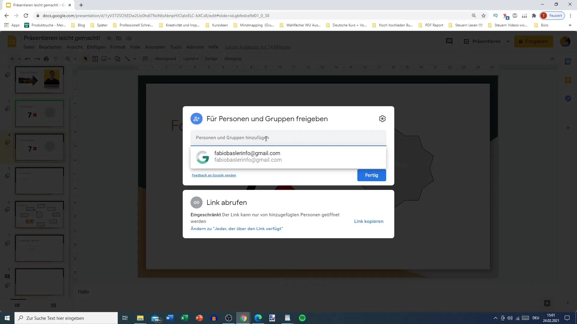 Cetak dan bagikan presentasi Google Slides dengan efektif