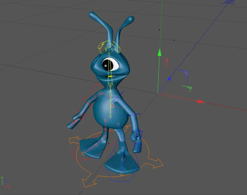Ny i Release 13 - Animasjon av en alien med CMotion-Walkcycle.