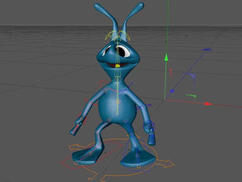 Nytt i utgave 13 - animasjon av en alien med CMotion-Walkcycle.