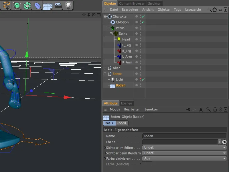 Nove v izdaji 13 - animacija vesoljca s CMotion-Walkcycle.