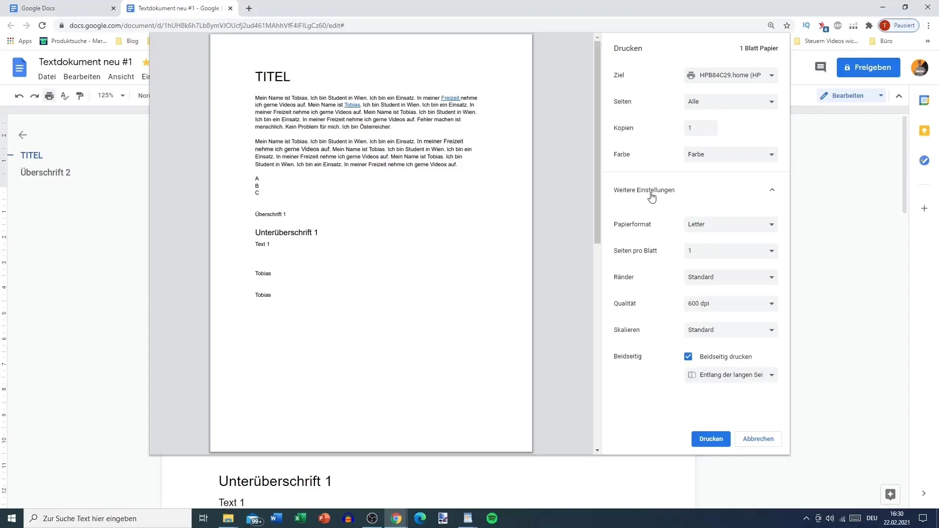 Google Docs : Imprimer et partager des documents