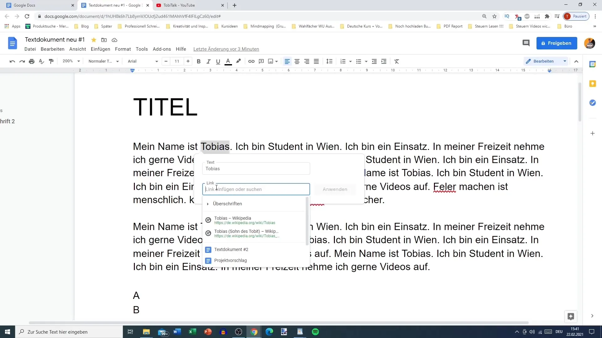 Hyperkoblinger i Google Docs kan enkelt settes inn