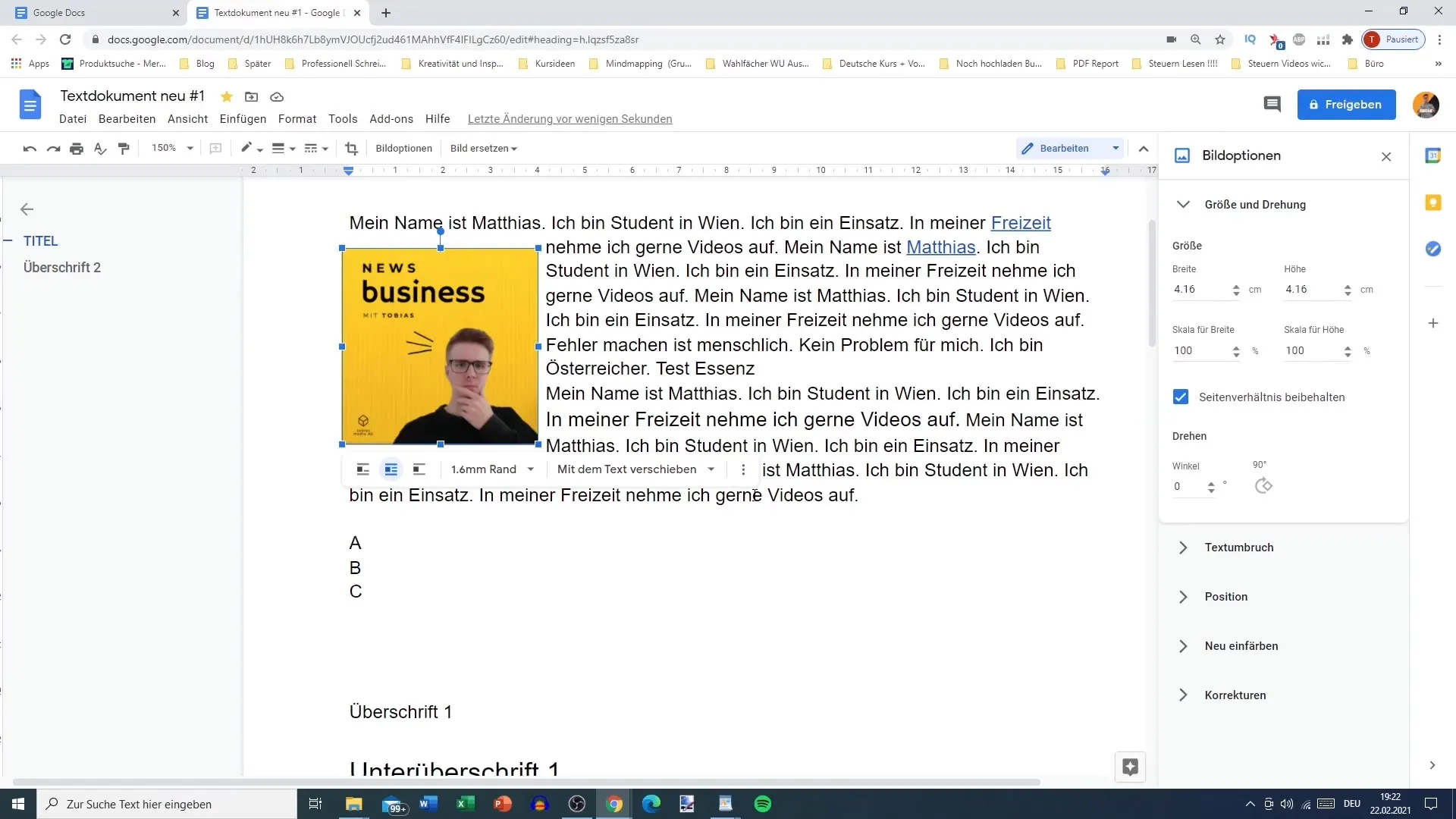 Utilisation effective des options d'image dans Google Docs