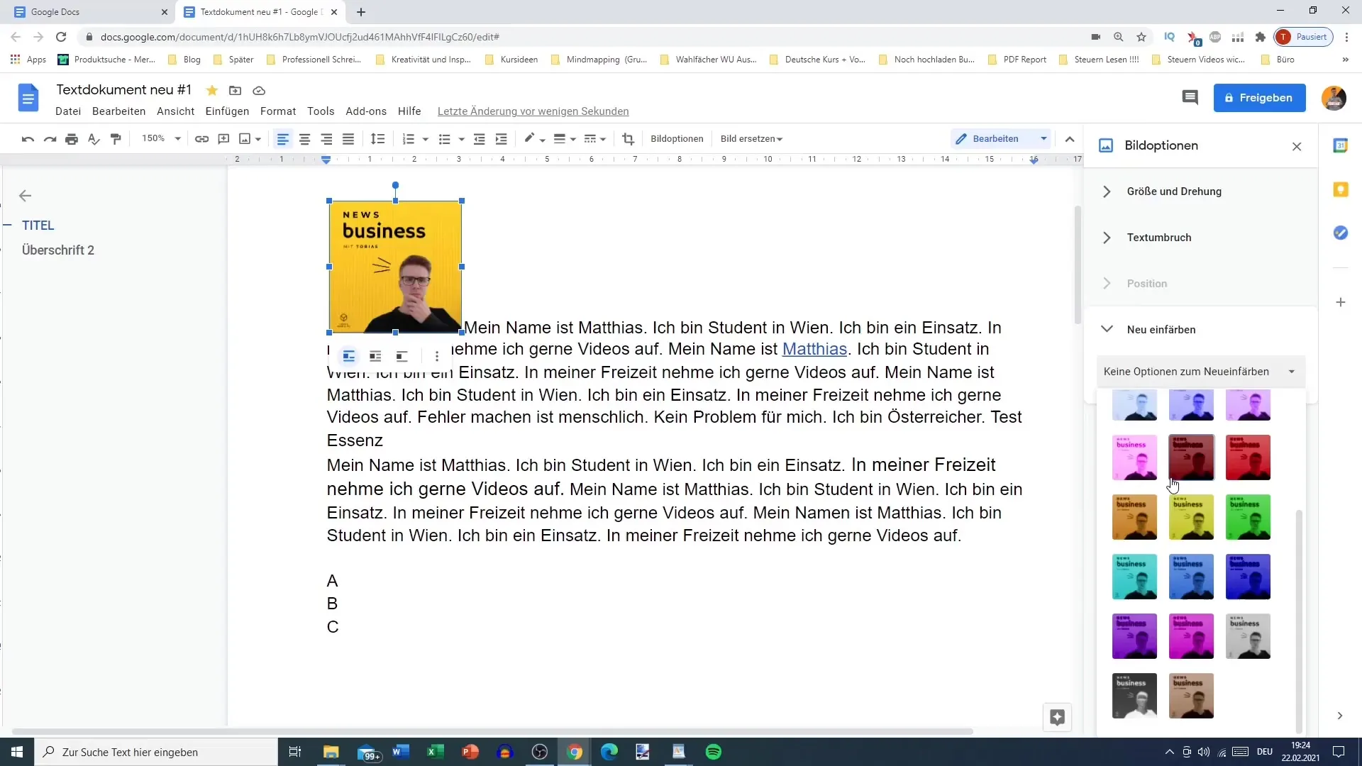 Utilisation efficace des options d'image dans Google Docs