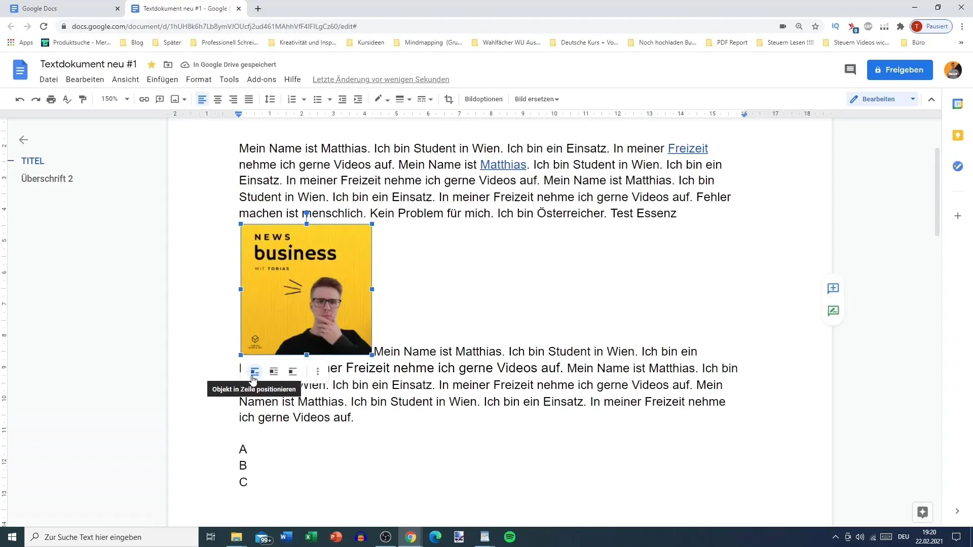 Utilisation efficace des options d'image dans Google Docs