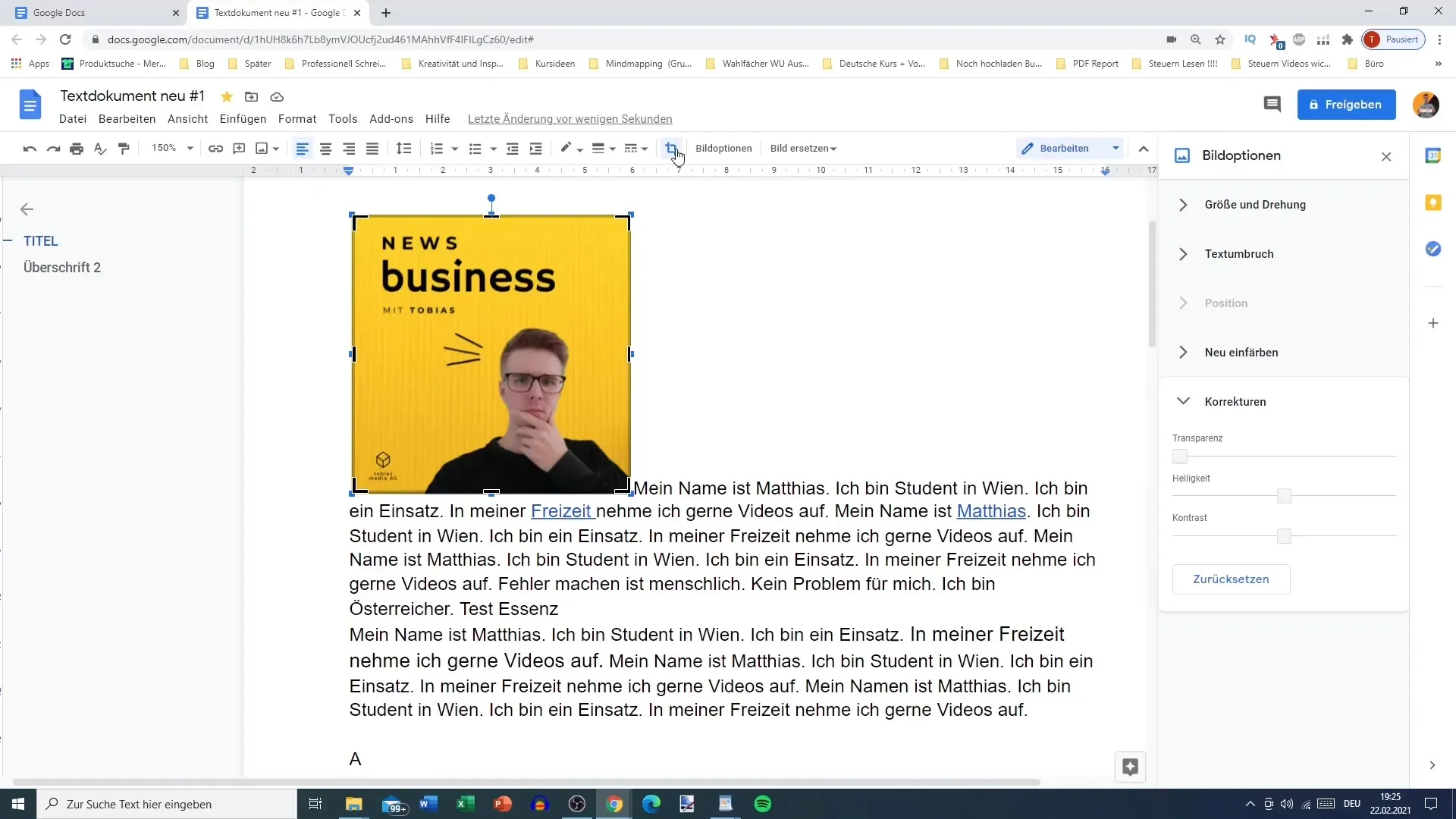 Utilisation efficace des options d'image dans Google Docs