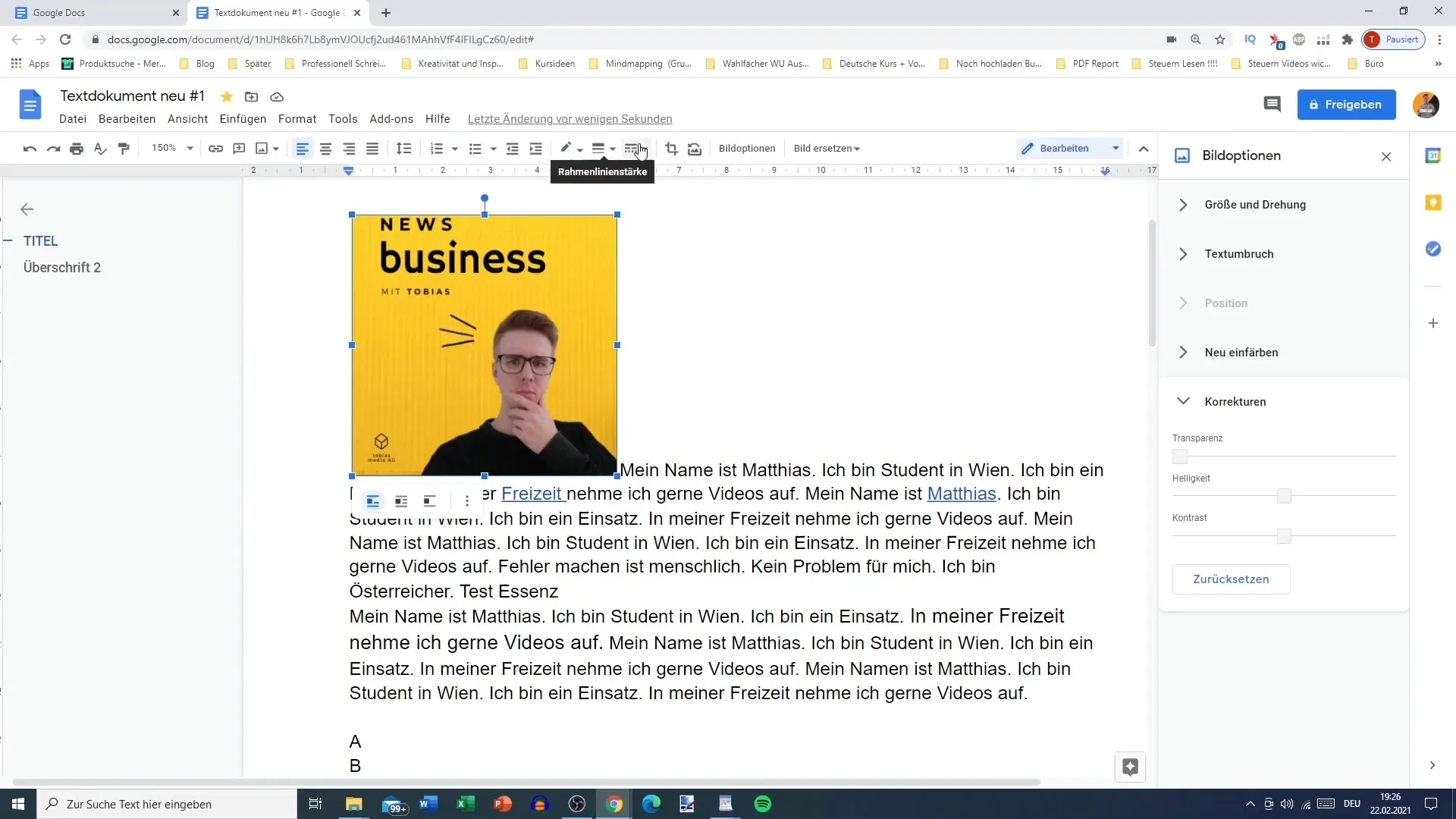 Utilisation efficace des options d'image dans Google Docs