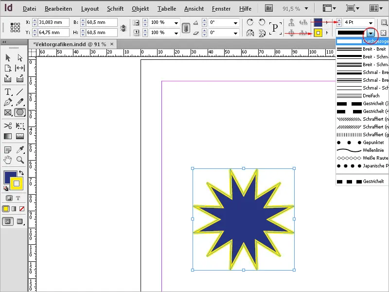 Ustvarjanje vektorskih grafik v programu InDesign