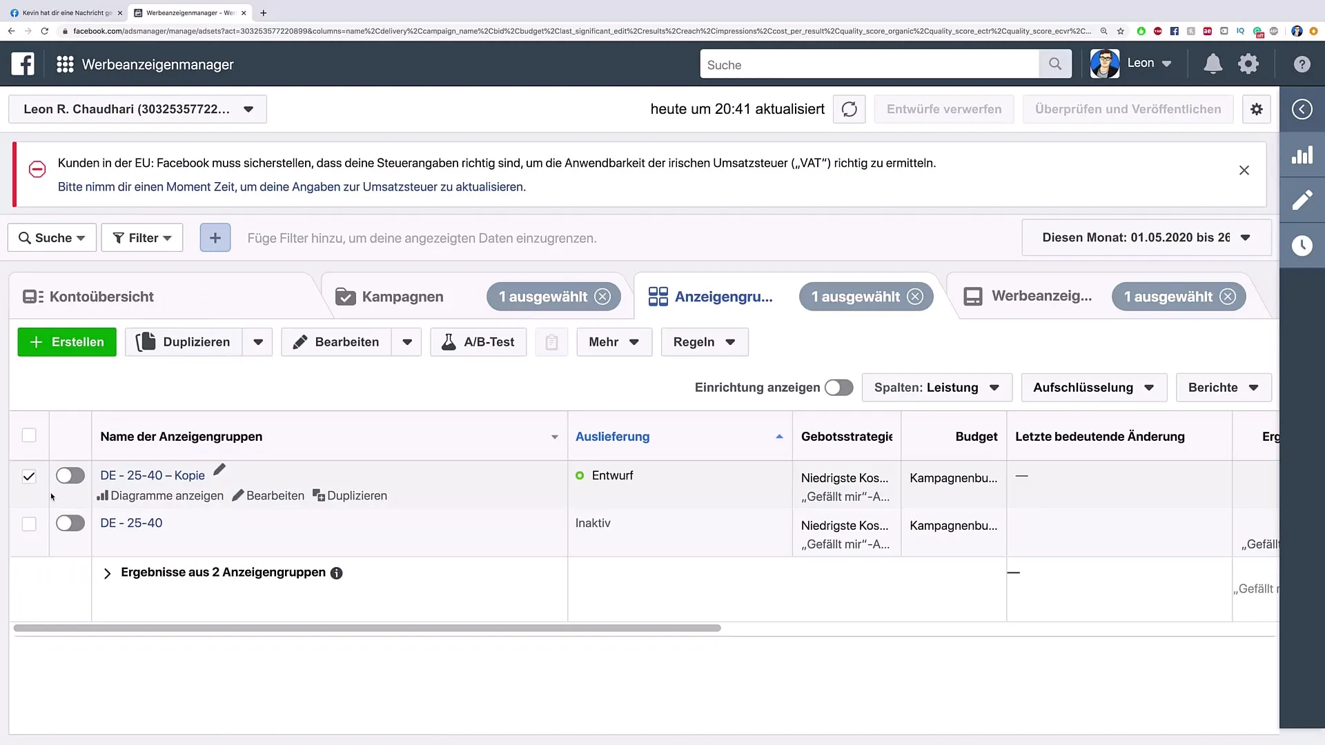 Duplicar e editar anúncios de forma eficiente