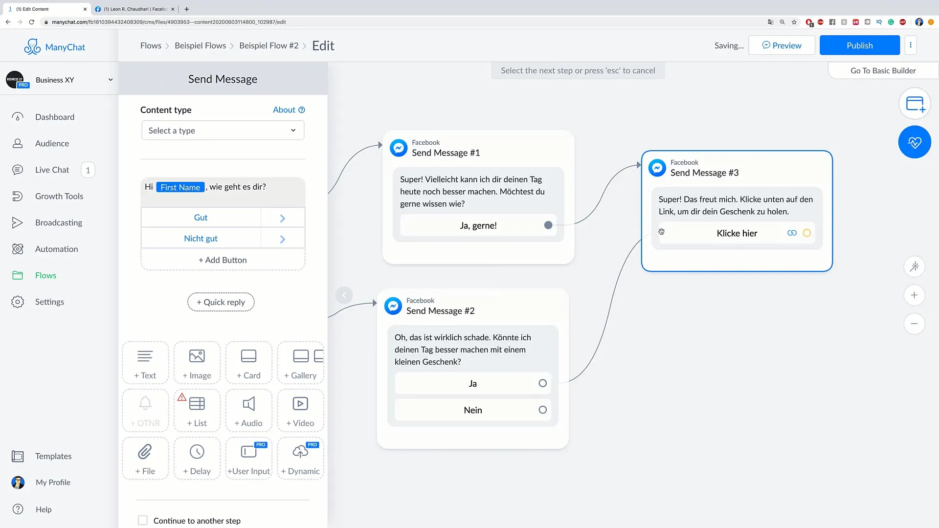 Targeted multi-level flows for customer acquisition