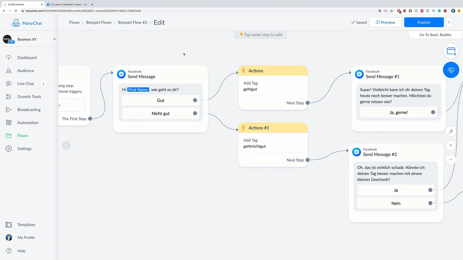 Targeted multi-level flows for customer acquisition