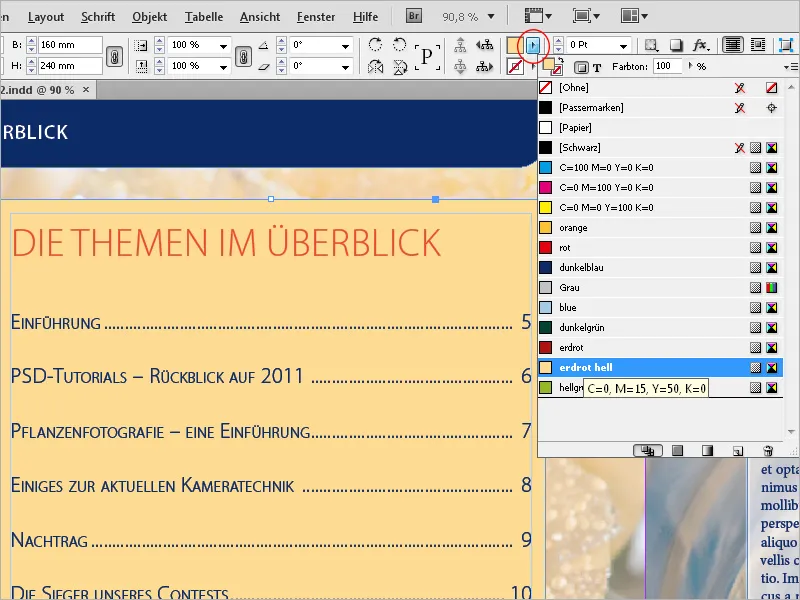 Farben verwalten in InDesign