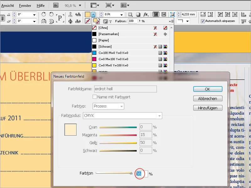 Farben verwalten in InDesign