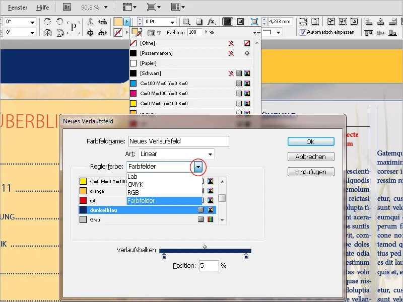 Farben verwalten in InDesign