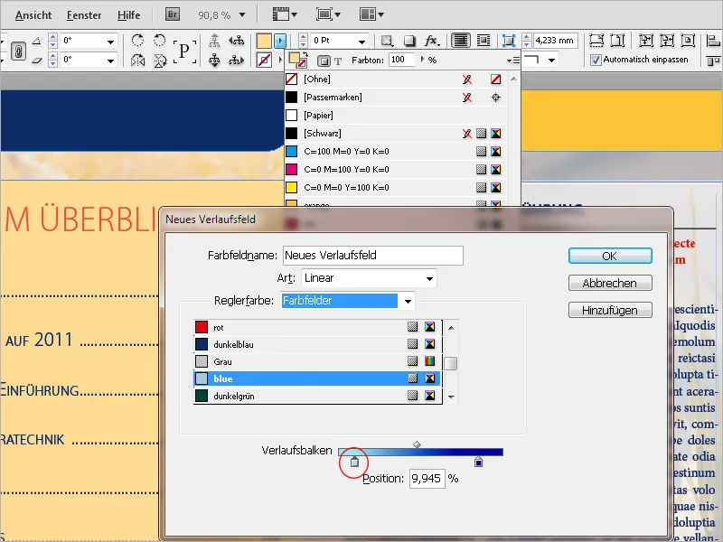 Farben verwalten in InDesign