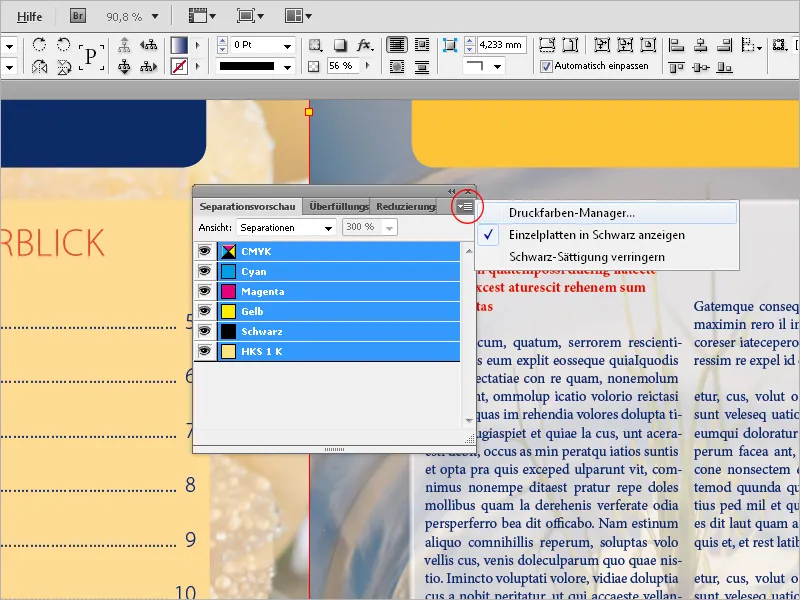 Farben verwalten in InDesign