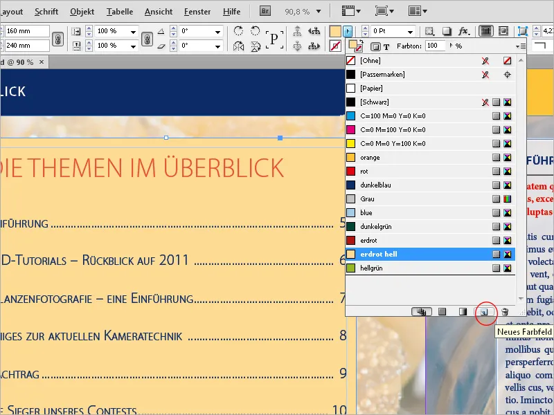 Farben verwalten in InDesign