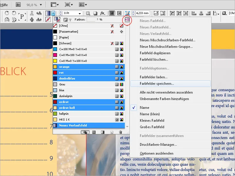 Farben verwalten in InDesign